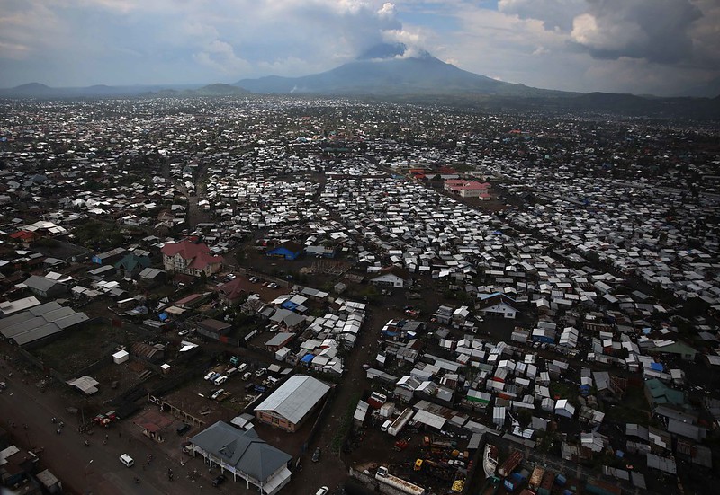 Goma sits in the shadow of an erupting Mount Nyiragongo. Credit: MONUSCO / Abel Kavanagh