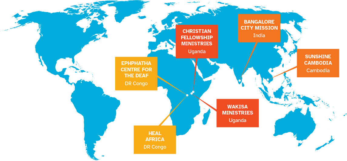 Map of the world with WorldShare partners